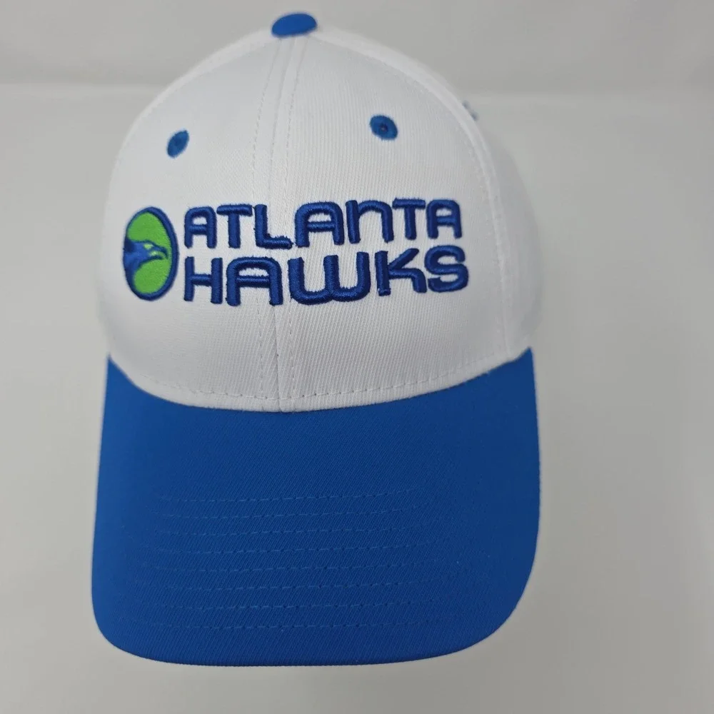 Adidas Atlanta Hawks Hat OSFA Snapback NBA Basketball Blue White Sample Cap
